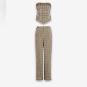 Shoedazzle satin set. Top m worn once bottoms are NWT. size S bottoms and M top